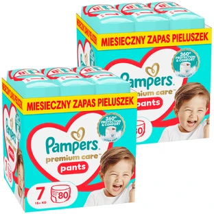Pampers Premium Care Pants set, pañales talla 7, 15+ kg, 2 x 80 pcs
