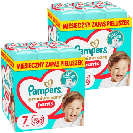 Pampers Premium Care Pants set, pañales talla 7, 15+ kg, 2 x 80 pcs