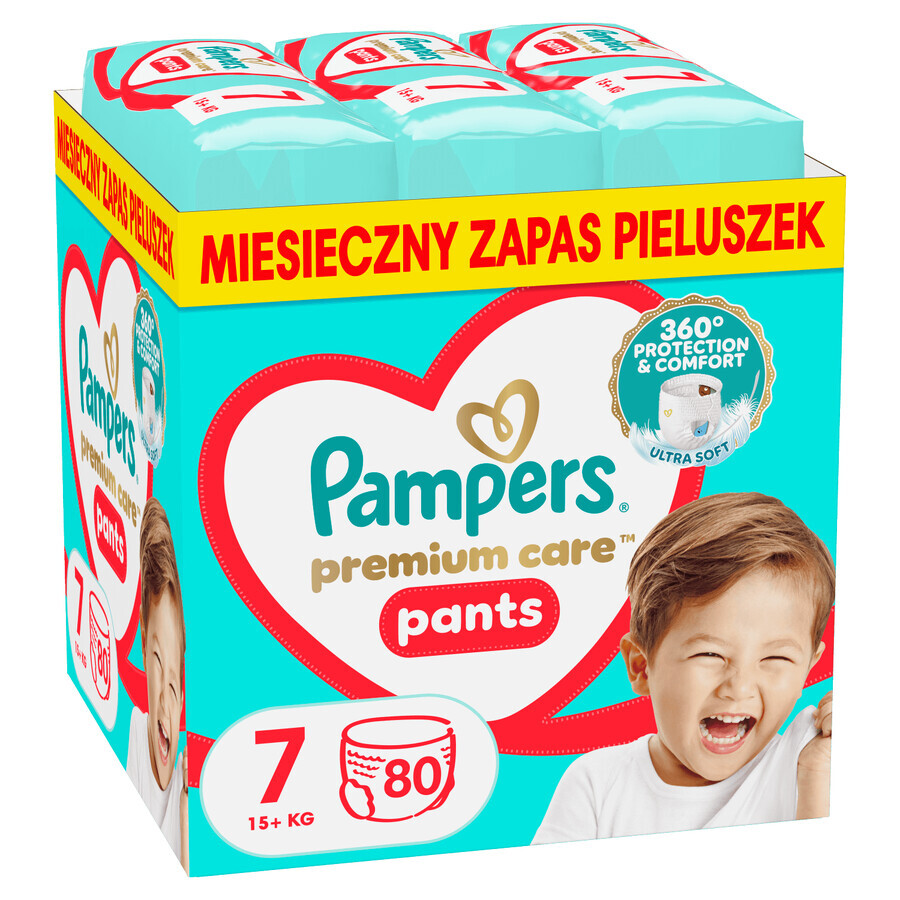 Pampers Premium Care Luierset, luiers maat 7, 15+ kg, 2 x 80 stuks