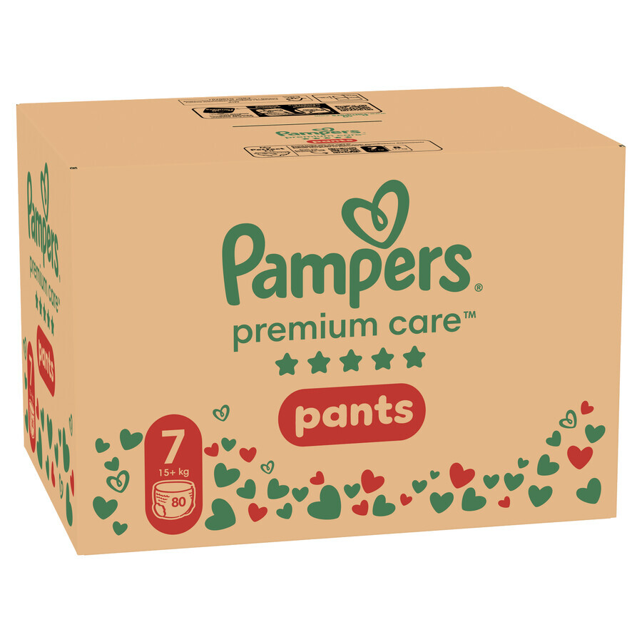 Pampers Premium Care Luierset, luiers maat 7, 15+ kg, 2 x 80 stuks