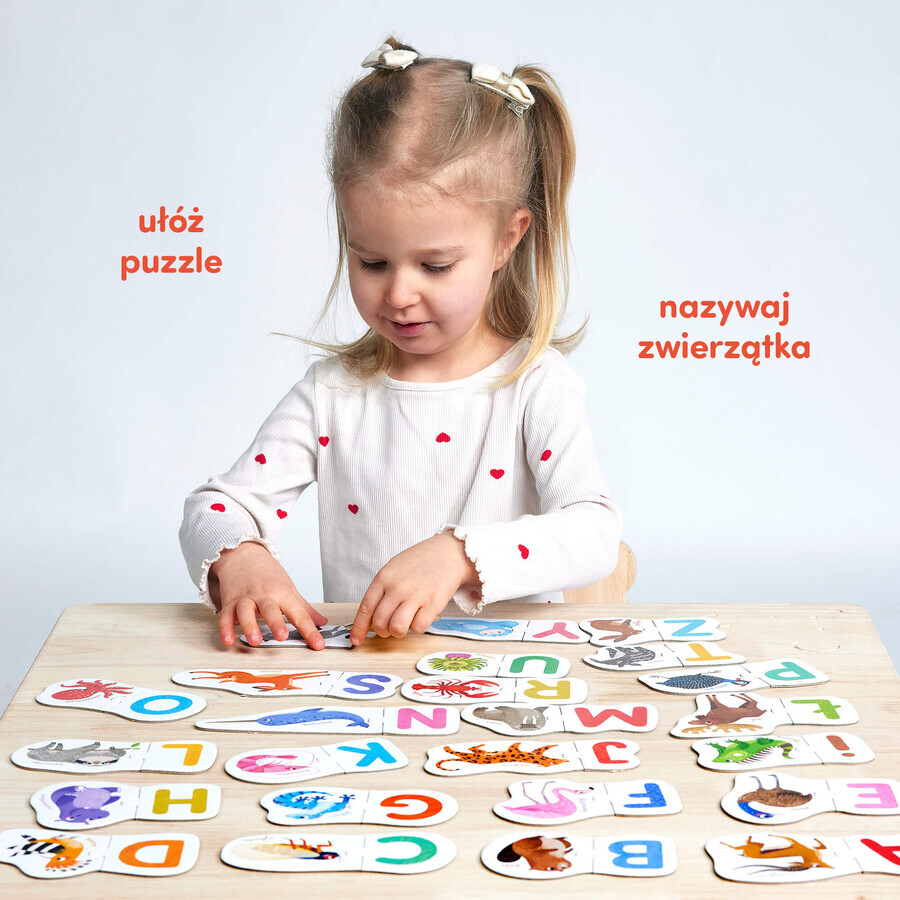 CzuCzu Paired Puzzles Letras, puzzles para niños, a partir de 3 años, 48 elementos