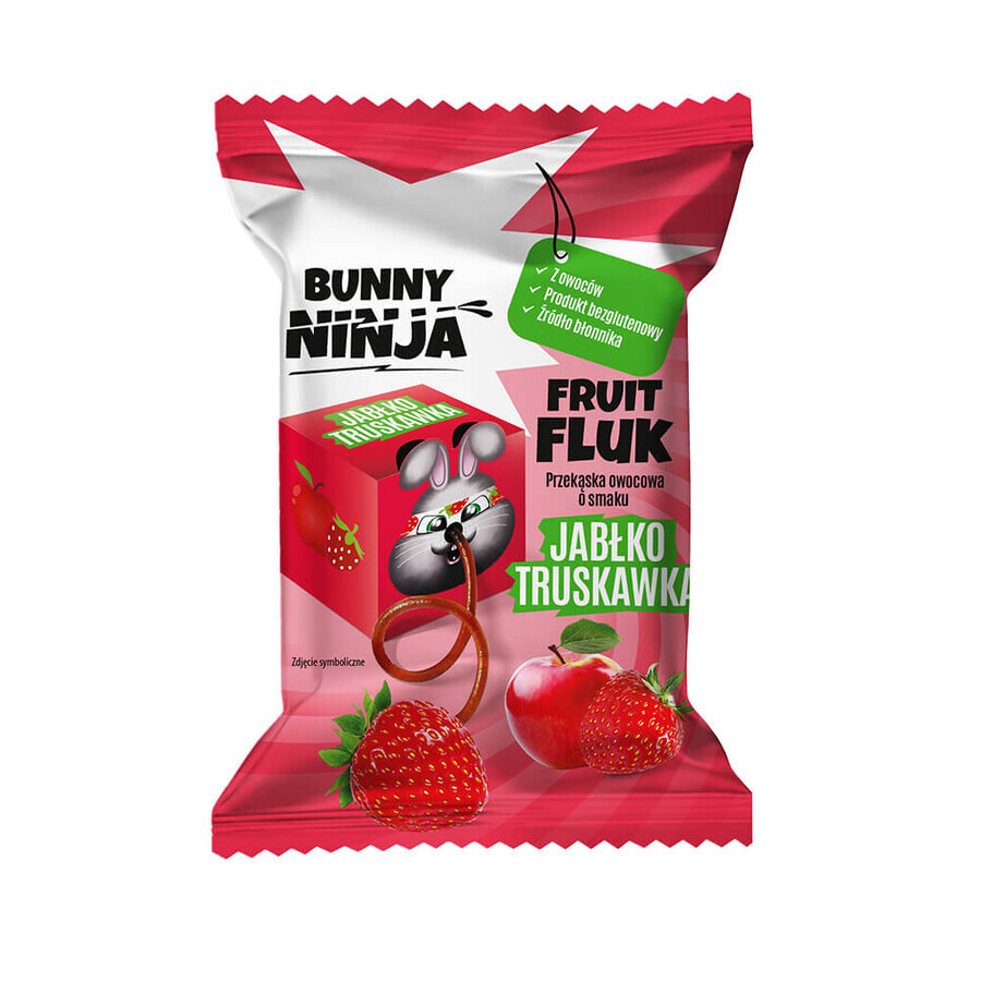 Bunny Ninja Fruit Fluk, Fruchtsnack, Geschmack: Apfel-Erdbeere, 15 g