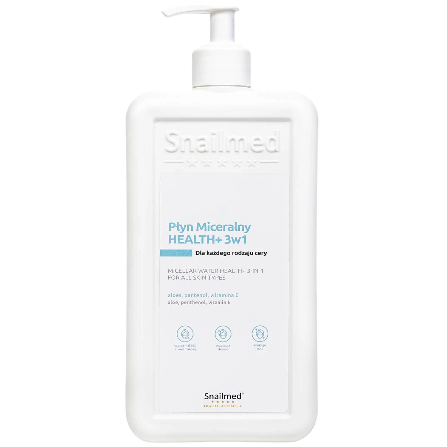 Snailmed, HEALTH+ 3-in-1 micellar lotion, 480 ml
