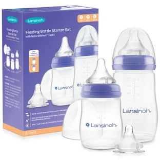 Lansinoh, kit de inicio, biberones con tetinas NaturalWave