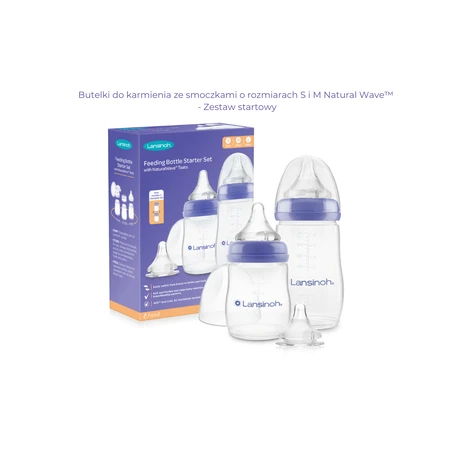 Lansinoh, kit de inicio, biberones con tetinas NaturalWave