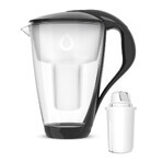 Dafi Crystal Led, Glasfilterkanne, schwarz, 2 l + Classic-Filter, 1 Stück