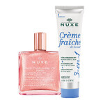 Coffret Nuxe Huile Prodigieuse Florale, huile sèche aux particules dorées pour le corps, le visage et les cheveux, 50 ml + crème hydratante 3 en 1, 100 ml pour 1 sou Coffret Nuxe Huile Prodigieuse Florale, huile sèche aux particules dorées pour le corps, le visage et les cheveux, 50 ml + crème hydratante 3 en 1, 100 ml pour 1 sou