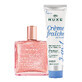 Nuxe Huile Prodigieuse Florale set, aceite seco con part&#237;culas doradas para cuerpo, rostro y cabello, 50 ml + crema hidratante 3 en 1, 100 ml por 1 c&#233;ntimo
