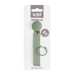 Bibs Pacifier Clip Ribbon, pacifier pendant, ribbon, Sage, 1 piece