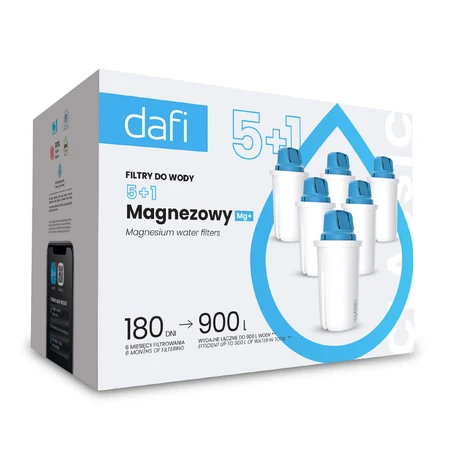 Dafi Classic Mg+, filtro de magnesio para jarra, 6 piezas