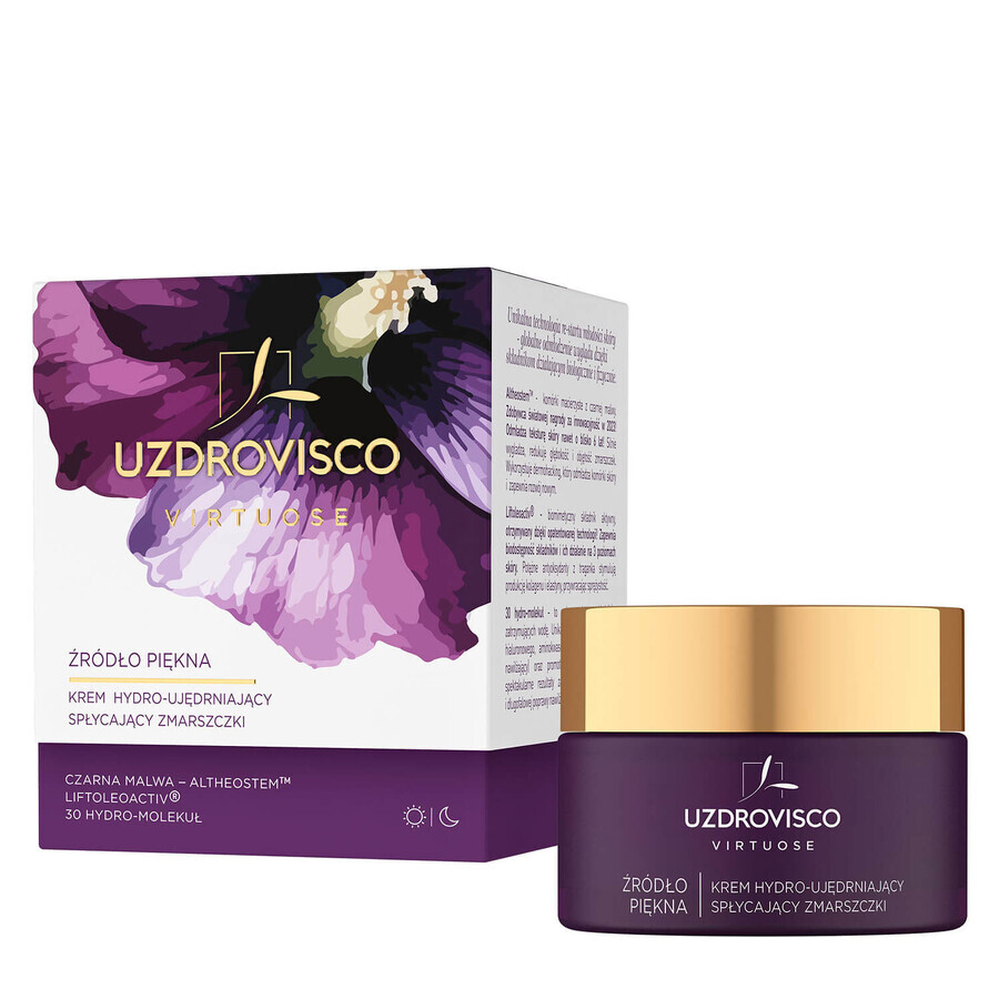 Kit Uzdrovisco Virtuose Source of Beauty, crema idro-rassodante, 50 ml + siero ringiovanente globale per l'aspetto, 30 ml