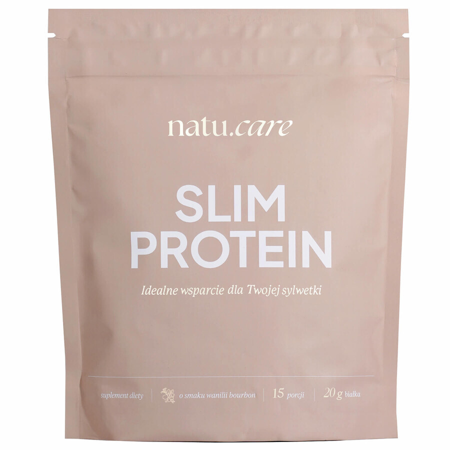 Natu Care Slim Protein, aromă de vanilie bourbon, 375 g
