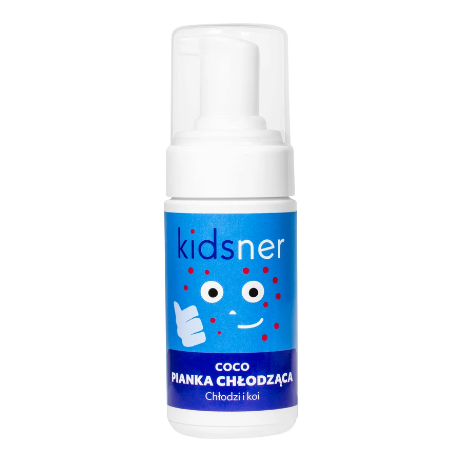 Kidsner Coco, kühlender Schaum zur Pflege der Pockenhaut, ab 6 Monaten, 100 ml DEKORATIONSVERPACKUNG