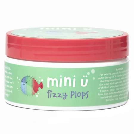 Mini U Fizzy Plops, colored bath tablets for children, 40 x 3 g