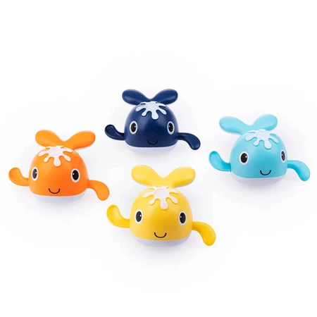 Dumel Discovery, bath toys, Fleeing Whales, 18 months and older, 4 pieces