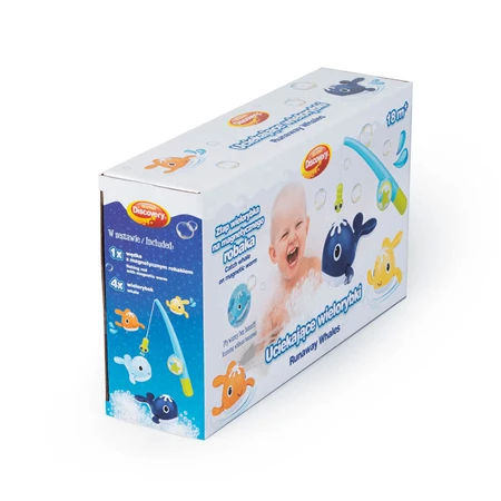 Dumel Discovery, bath toys, Fleeing Whales, 18 months and older, 4 pieces