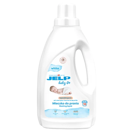Jelp Baby 0+, hypoallergene Waschmilch, weiß, 1,5 l + Gratis-Teddybär