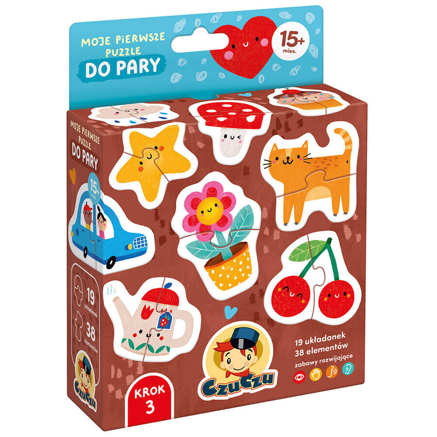 CzuCzu Mi primer puzzle Por parejas, puzzles para niños, a partir de 15 meses, 38 piezas