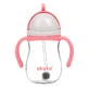 AKUKU, Strohflasche mit Gewicht, rosa, 280 ml