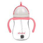 AKUKU, bottiglia di paglia con peso, rosa, 280 ml AKUKU, bottiglia di paglia con peso, rosa, 280 ml