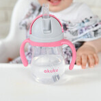 AKUKU, bottiglia di paglia con peso, rosa, 280 ml AKUKU, bottiglia di paglia con peso, rosa, 280 ml