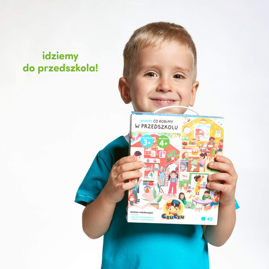CzuCzu Wat we doen in de kleuterschool, puzzels voor kinderen, 3-4 jaar oud, 40 elementen