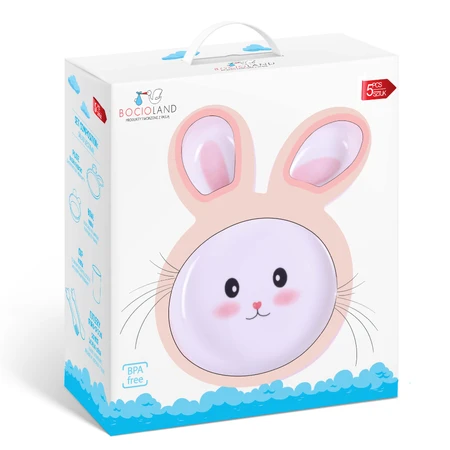 Bocioland, Kindergeschirr aus Melamin, Kaninchen, 5 Teile