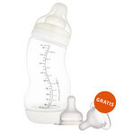 Canpol Babies, Anti-Kolik-Flasche S-Shape, Weithals, PP, 24/200, 310 ml + Silikonsauger für Flasche S-Shape S, mini, 59/891, ab Geburt, 2 Stück gratis Canpol Babies, Anti-Kolik-Flasche S-Shape, Weithals, PP, 24/200, 310 ml + Silikonsauger für Flasche S-Shape S, mini, 59/891, ab Geburt, 2 Stück gratis