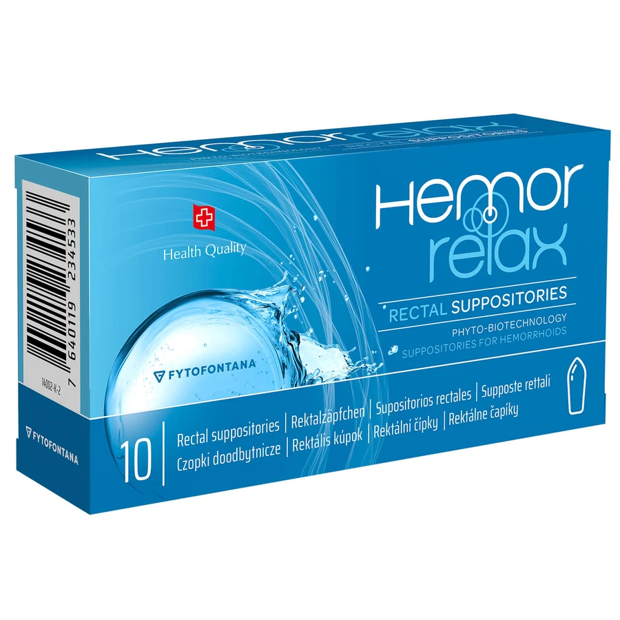 Fytofontana Hemorelax, supositorios rectales, 10 piezas