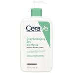 Set CeraVe, gel de curățare cu ceramide, ten normal și gras, 473 ml + rezervă, 473 ml