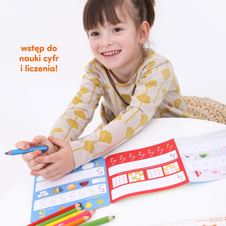 CzuCzu Long-drawing Ich schreibe Zahlen, 2 Bücher für Kinder, ab 5 Jahren