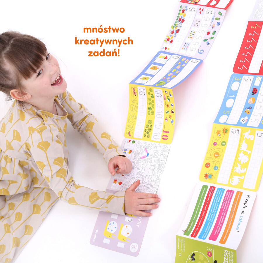 CzuCzu Long-drawing Ich schreibe Zahlen, 2 Bücher für Kinder, ab 5 Jahren
