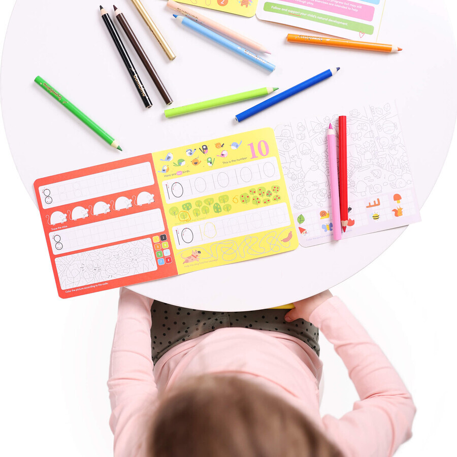CzuCzu Long-drawing Ich schreibe Zahlen, 2 Bücher für Kinder, ab 5 Jahren