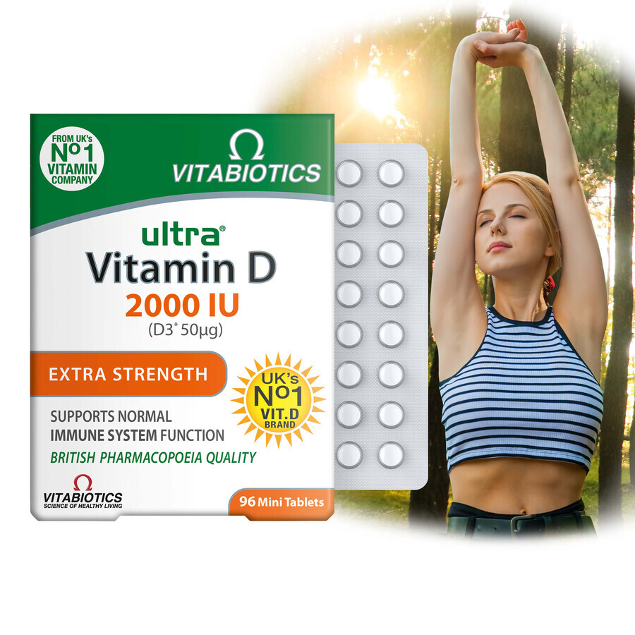 Vitabiotics Ultra Vitamina D3 2000 UI, 96 comprimidos