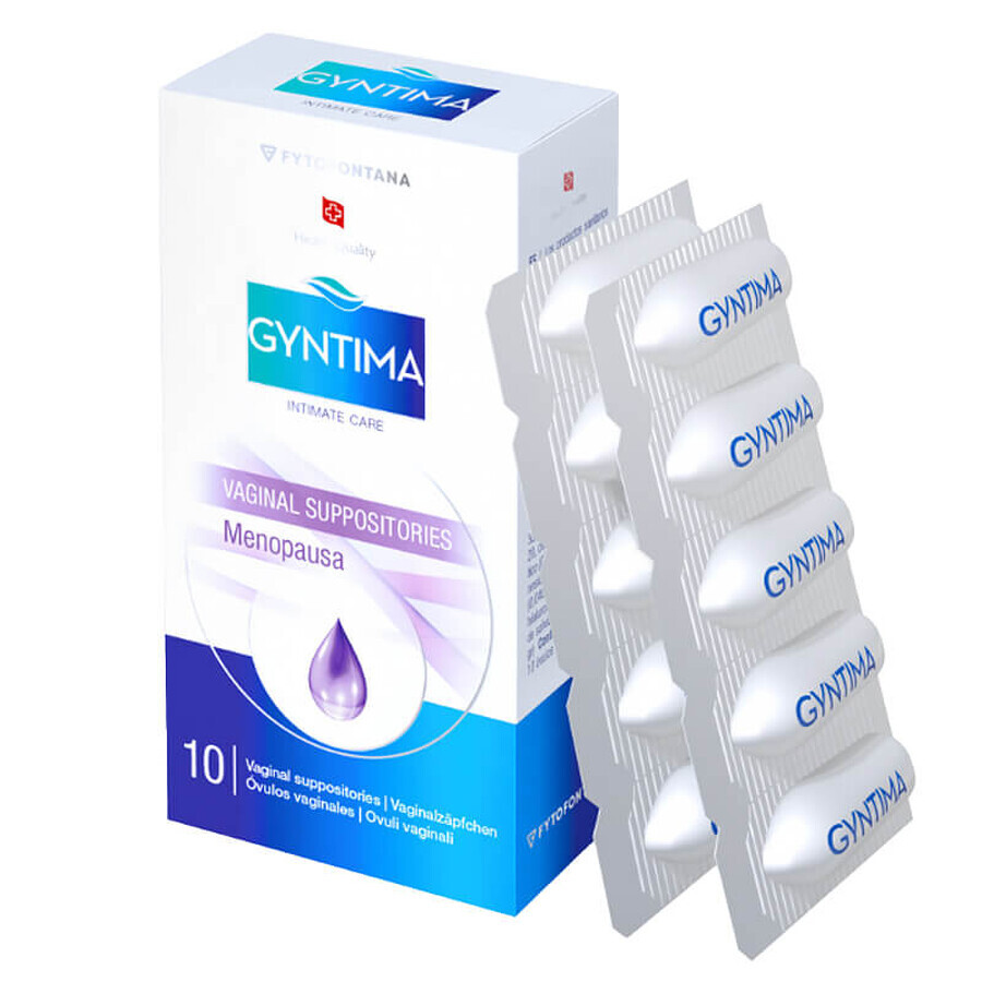 Fytofontana Gyntima Menopausa, vaginal globules, 10 pieces