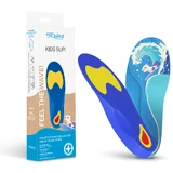 FootWave Kids Supi, plantillas ortopédicas, valgo funcional de pies y rodillas, pies planos, Kids, 32-34, 1 par
