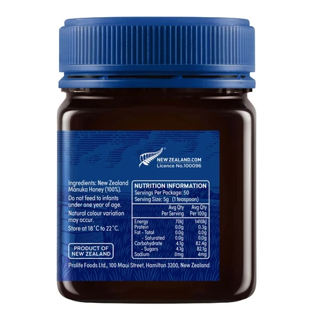 Haddrell's, miel de Manuka UMF 5+ MGO 83+, 250 g