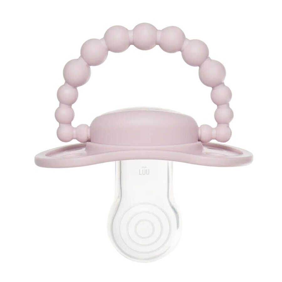 Luu Kids, chupete, posicionamiento, silicona, Blueberry Shake, 3-6 meses, 1 pieza