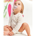 Luu Kids, chupete, posicionamiento, silicona, Blueberry Shake, 3-6 meses, 1 pieza