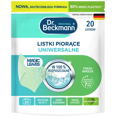 Dr Beckmann Magic Leaves set, frunze de spălare, universale, 3 x 20 bucăți + frunze de curățare, universale, Lămâie de vară, 20 bucăți gratuite