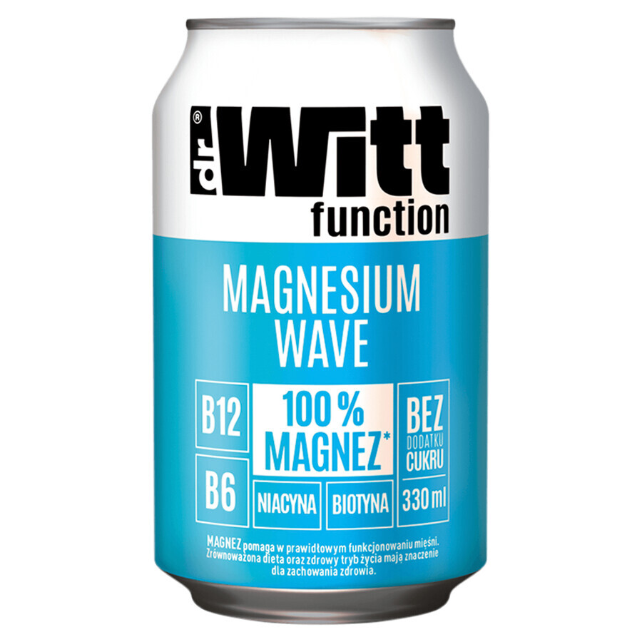 DrWitt Function Magnesium Wave, carbonated beverage, pineapple and lemon, 330 ml