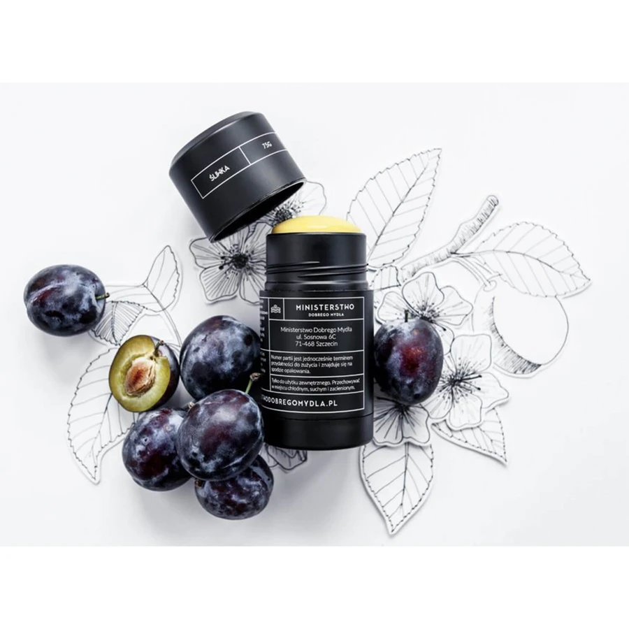 Ministry of Good Soap, stick lotion, pruim, 75 g