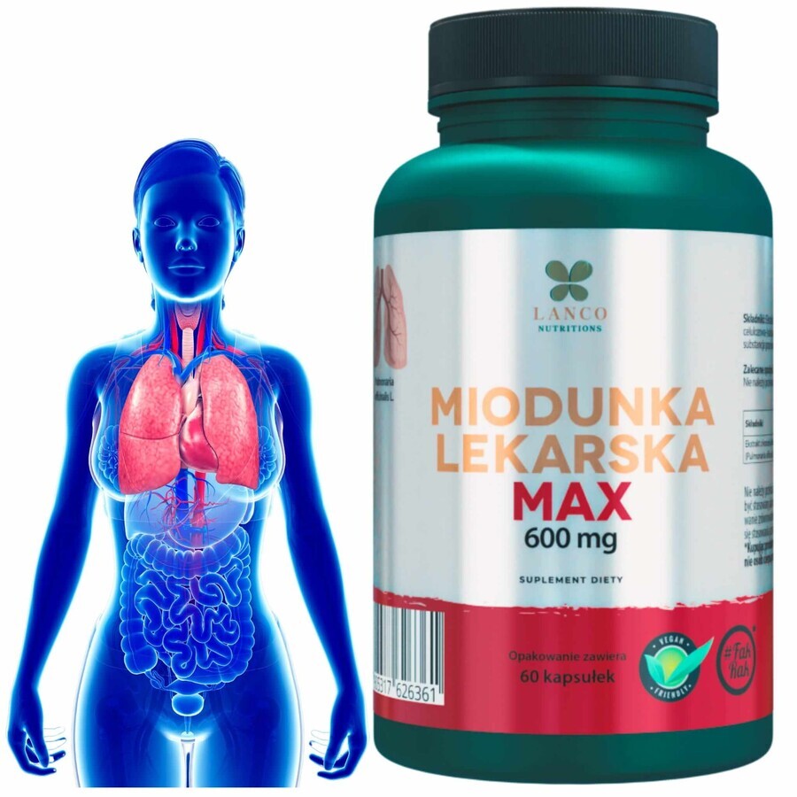 Lanco Nutritions Plumeria medica Max 600 mg, 60 capsule