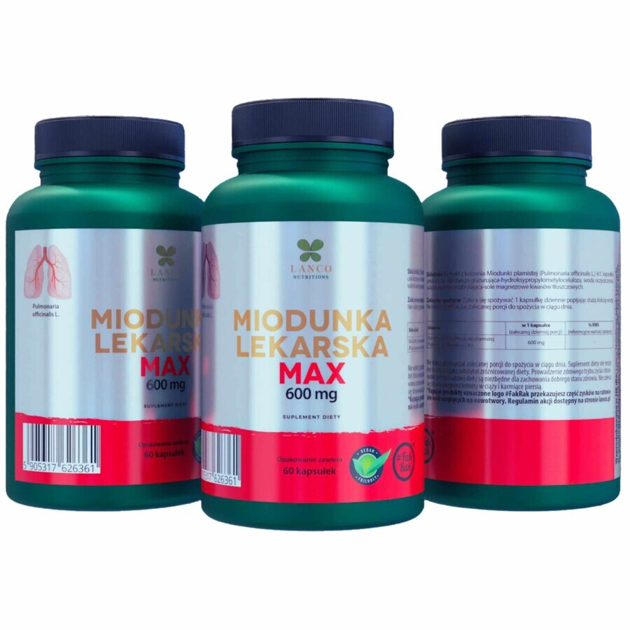 Lanco Nutritions Plumeria medica Max 600 mg, 60 capsule