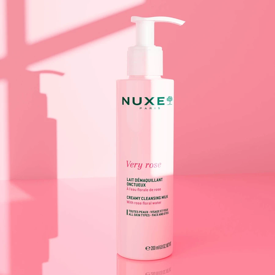 Nuxe Very Rose, leche desmaquillante cremosa, 200 ml