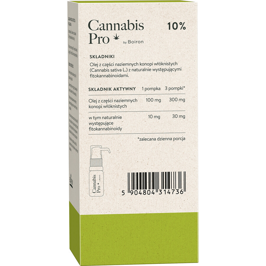 Boiron Cannabis Pro 10%, huile de chanvre, 11 ml