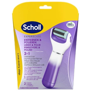 Scholl Expert Care, lima electrónica para pies con cabezal 2 en 1