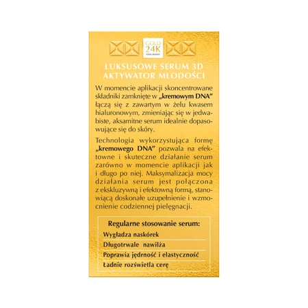 Dermika Luxury Gold 24K Youth Activator, 3D day and night serum, 60 g
