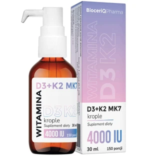 BioceriQ Vitamine D3 +K2 MK7 gouttes, 30 ml