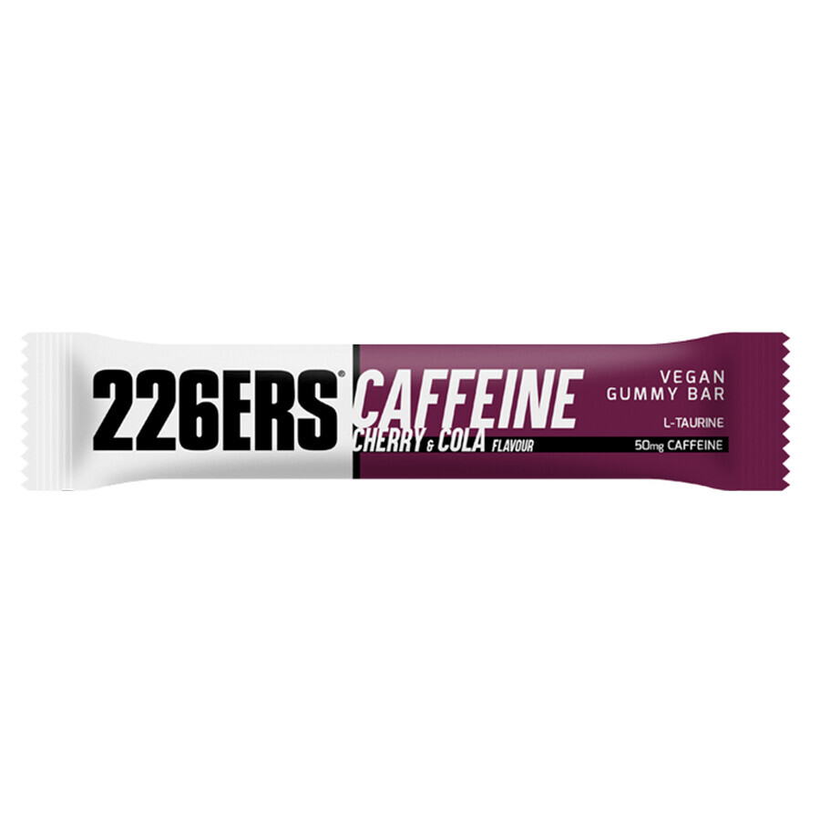 226Ers Vegan Gummy Bar Coffeine, barretta energetica in gel con caffeina, cola, 30 g
